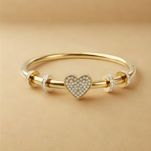 Pearl Heart Bangle