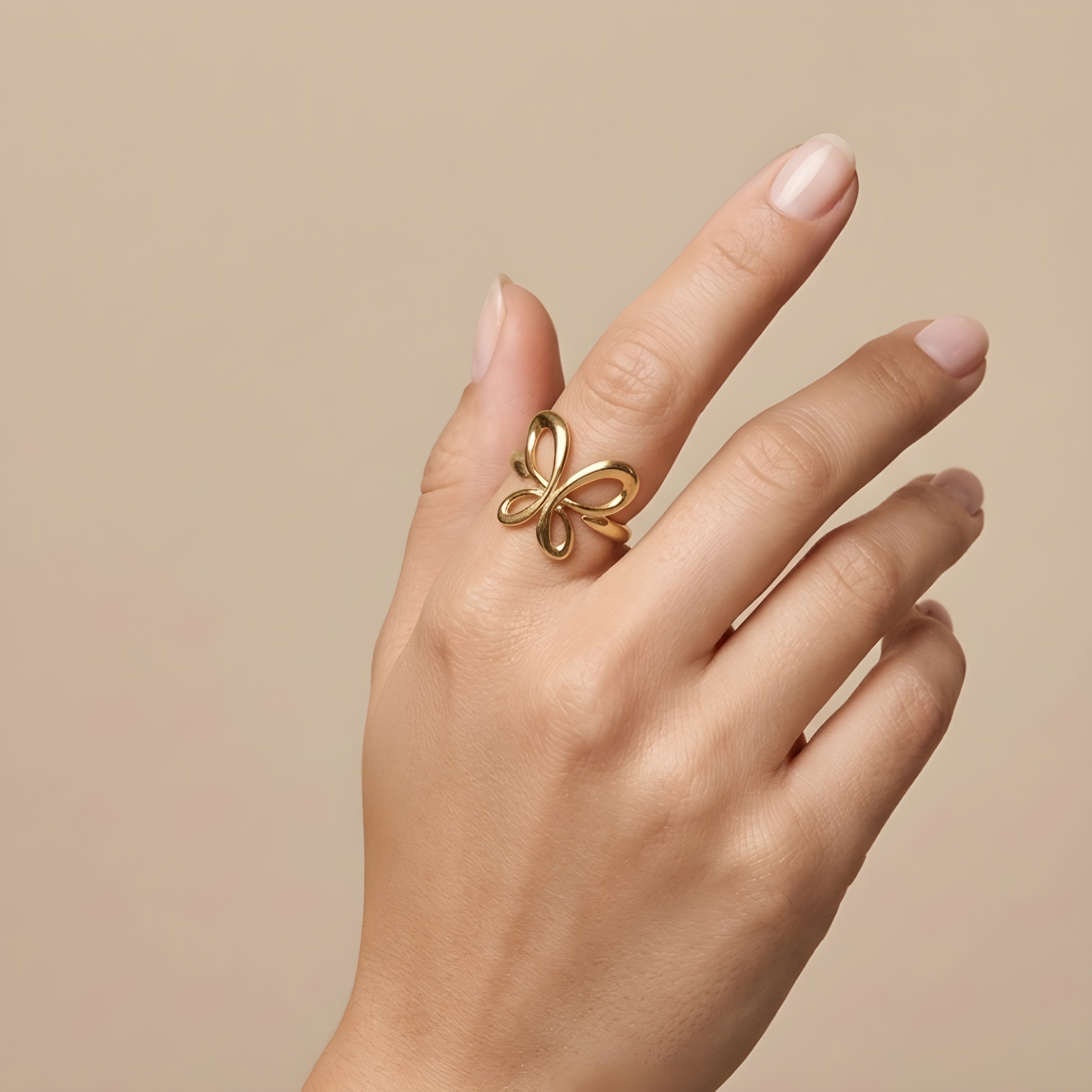 Gold Butterfly Ring