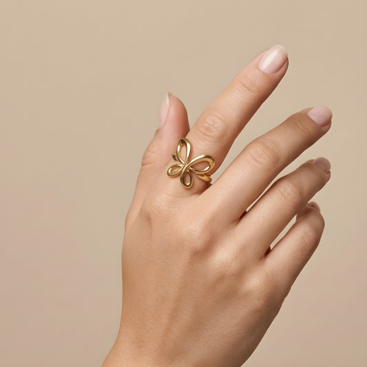 Gold Butterfly Ring