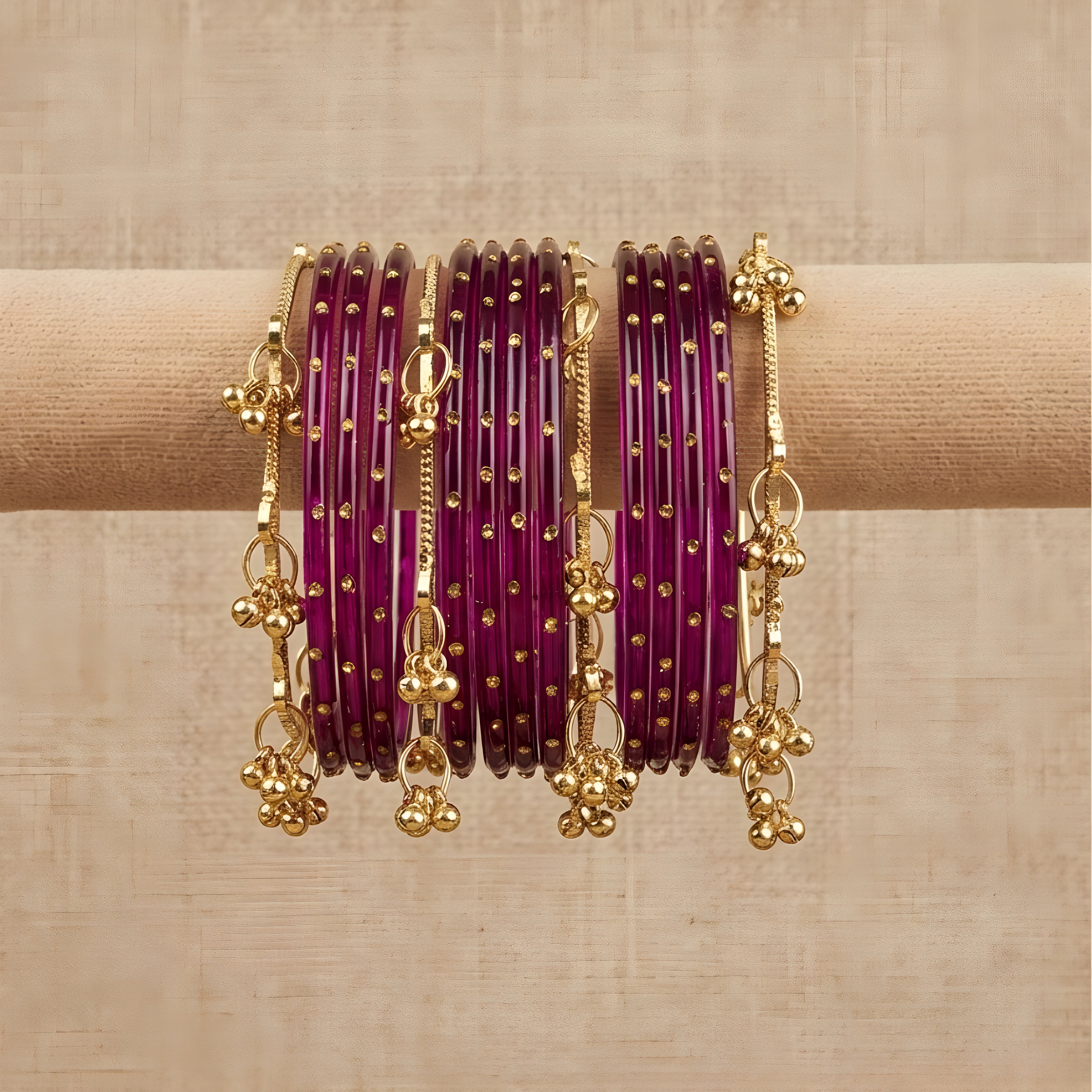 maroon kashmiri bangle