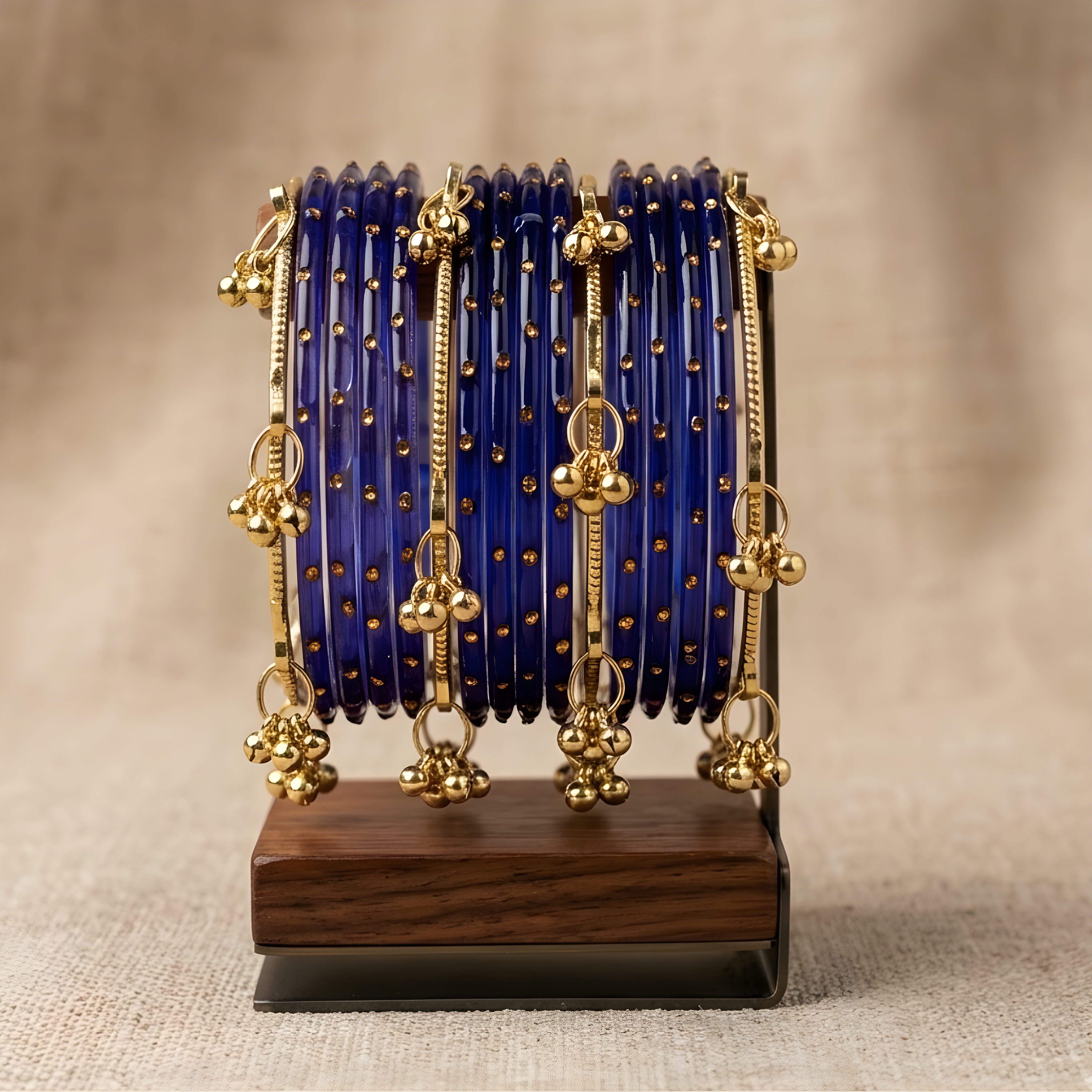 purple and transparent kashmiri bangle