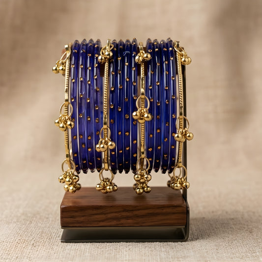 purple and transparent kashmiri bangle