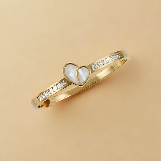 Amore Pave Heart Bangle