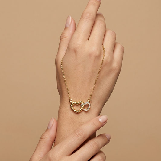Intertwined Heart Necklace