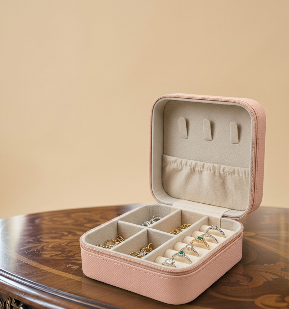 Pink jewellery box